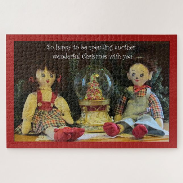 Quebra-cabeça Fico feliz em passar outro Natal com você (Horizontal)