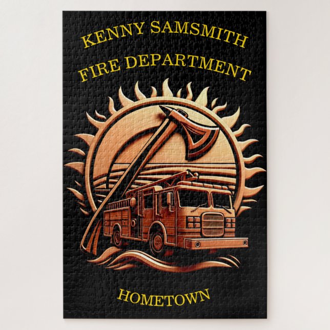 Quebra-cabeça Fiery Valor Intriciou Design Heroica Do Caminhão D (Vertical)