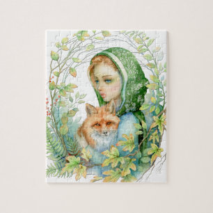 Quebra-cabeça Figura da floresta da "floresta" e Fox