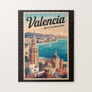 Quebra-cabeça Figura de Viagem de arte na costa da Espanha Valen