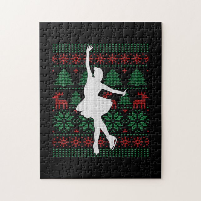 Quebra-cabeça Figura: Skate de gelo dançante de dança feliz (Vertical)