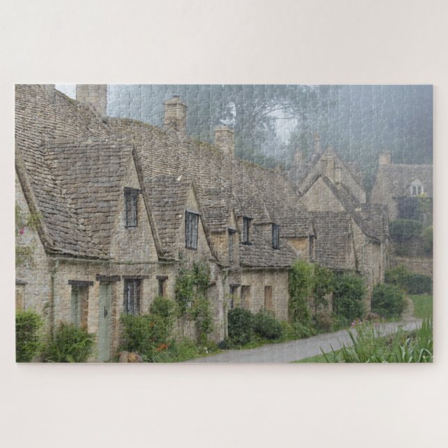Quebra-cabeça Fileira de Arlington, casas tradicionais em Bibury (Horizontal)