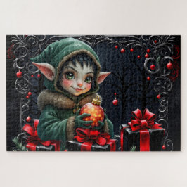 Quebra-cabeça Filha de elfo giro em Casaco verde