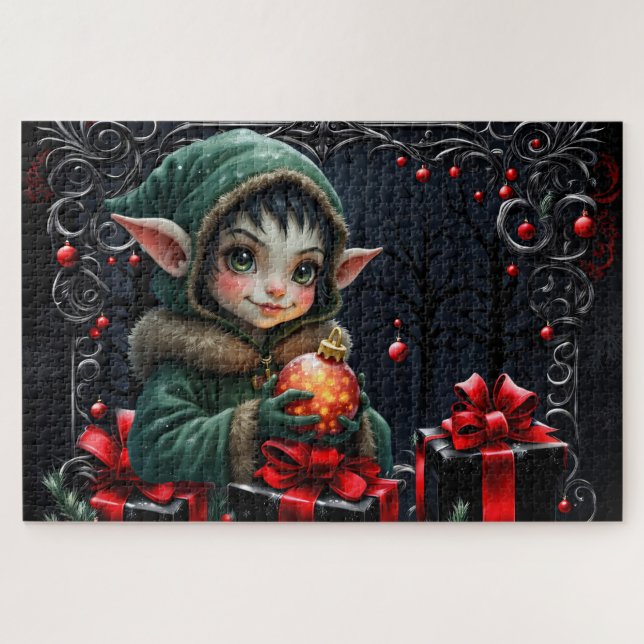 Quebra-cabeça Filha de elfo giro em Casaco verde (Horizontal)