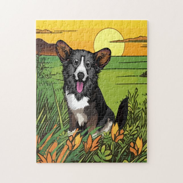 Quebra-cabeça Filhote de Corgi Galês (Vertical)
