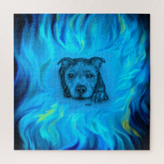 Quebra-cabeça Filhote Staffy Azul