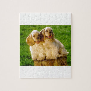 Quebra-cabeça Filhotes de cachorro de cocker spaniel do