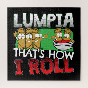 Quebra-cabeça Filipino Lumpia Comida Cartoon