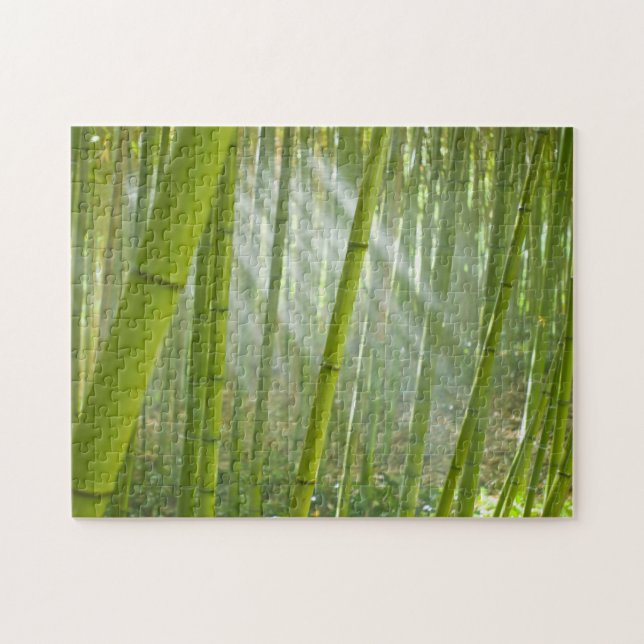 Quebra-cabeça Filtragem da luz solar pela manhã através do bambu (Horizontal)