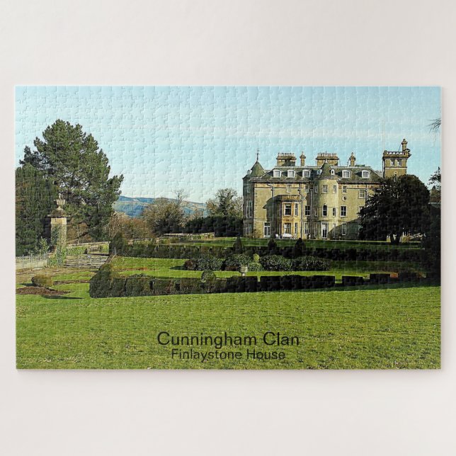 Quebra-cabeça Finlaystone de Cunningham Clã escocês Difícil (Horizontal)