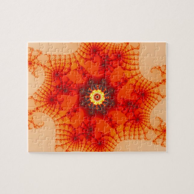 Quebra-cabeça Fire Web - Arte Fractal (Horizontal)