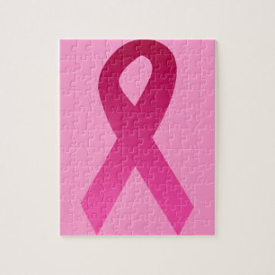 Quebra-cabeça Fita rosa de reconhecimento do cancer da mama