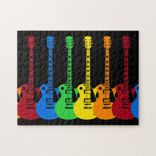 Quebra-cabeça Five Colorful Electric Guitars