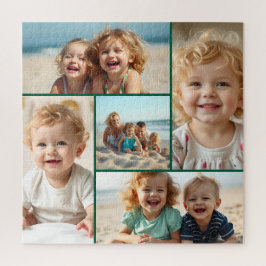 Quebra-cabeça Five Photo Template | Personalized Family Puzzle 