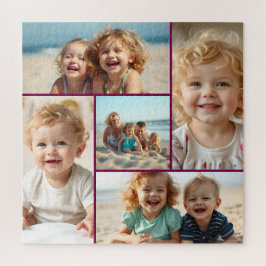Quebra-cabeça Five Photo Template | Personalized Family Puzzle 