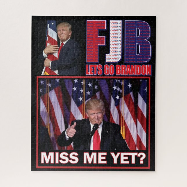 Quebra-cabeça FJB - Vamos Brandon - Presidente Trump (Vertical)
