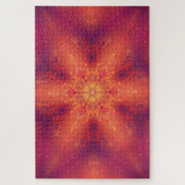 Quebra-cabeça Flaming Fiery Phoenix Burning Snowflake