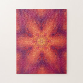 Quebra-cabeça Flaming Fiery Phoenix Burning Snowflake