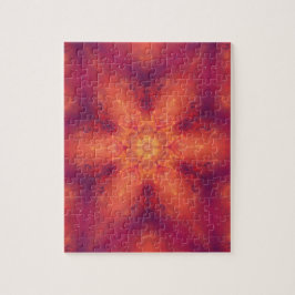 Quebra-cabeça Flaming Fiery Phoenix Burning Snowflake