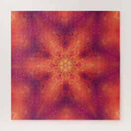 Quebra-cabeça Flaming Fiery Phoenix Burning Snowflake
