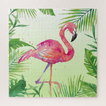 Flamingo Art Pintado Com Aquarela