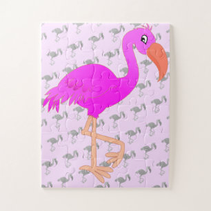 Quebra-cabeça Flamingo Bonito - Feliz