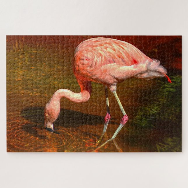 Quebra-cabeça Flamingo, Flórida, rosa. (Horizontal)