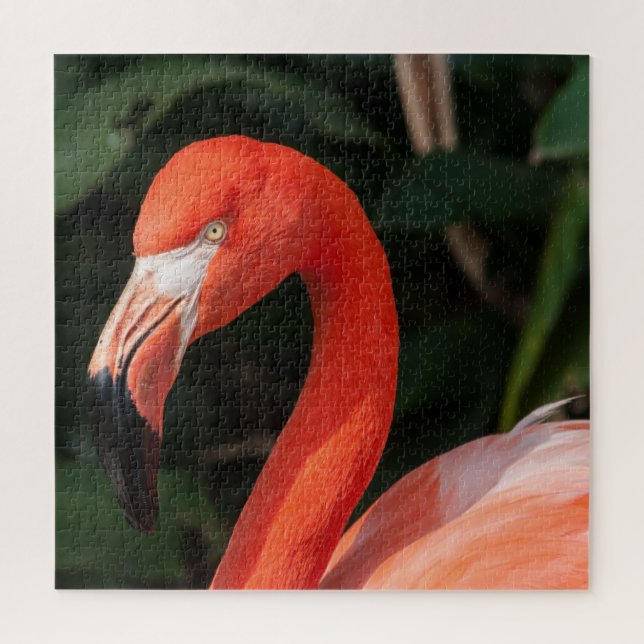 Quebra-cabeça Flamingo Rosa Brilhante (Vertical)