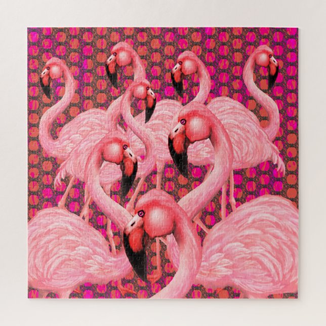 Quebra-cabeça Flamingoes no Desfile (Vertical)