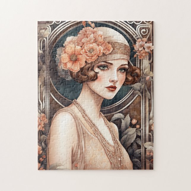 Quebra-cabeça Flapper dos Anos Vinte Ruidosos (Vertical)