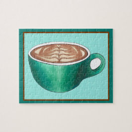 Quebra-cabeça Flat White Latte Cappucccino Café Compro House Caf