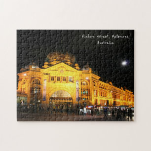 Quebra-cabeça Flinders Street, Melbourne, Austrália - Quebra-cab