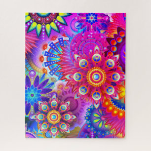 Quebra-cabeça Flor abstrata de Boho