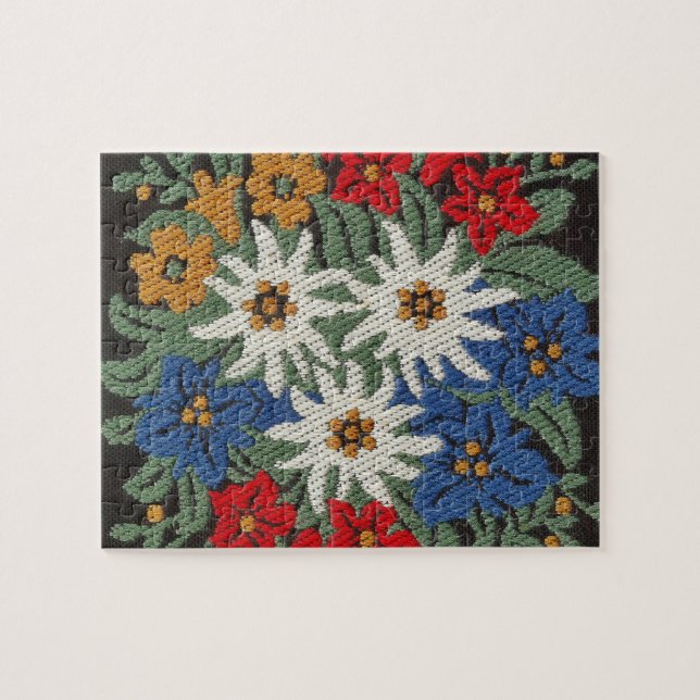 Quebra-cabeça Flor alpino suíço Edelweiss (Horizontal)