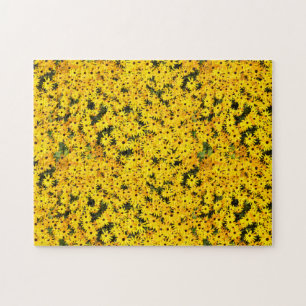 Quebra-cabeça Flor Amarelo Campo de Flores Brilhante Jardim Sunn