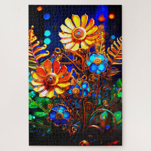 Quebra-cabeça Flor Art