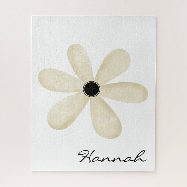 Quebra-cabeça Flor bege (Vertical)