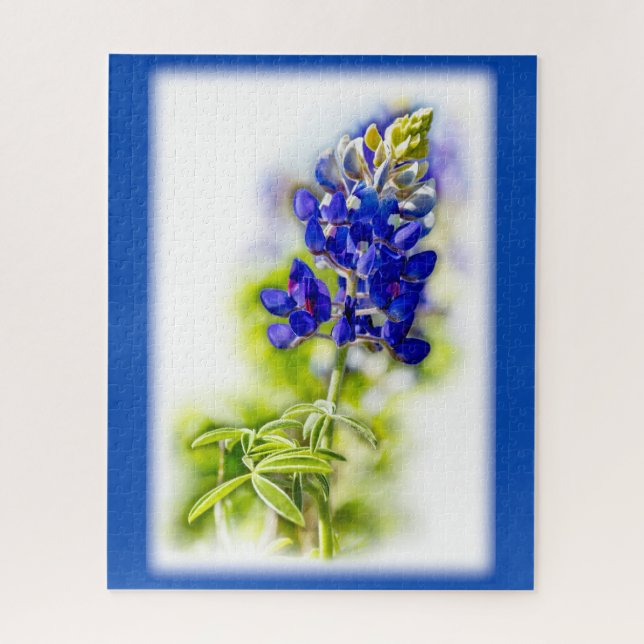 Quebra-cabeça Flor Bluebonnet do Texas em branco com gráficos (Vertical)