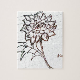 Quebra-cabeça flor branca de rosas