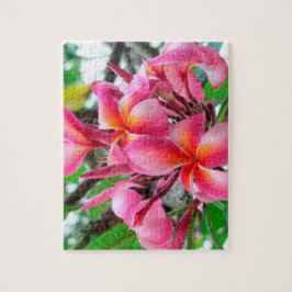 Quebra-cabeça Flor cor-de-rosa do Plumeria ou do Frangipani
