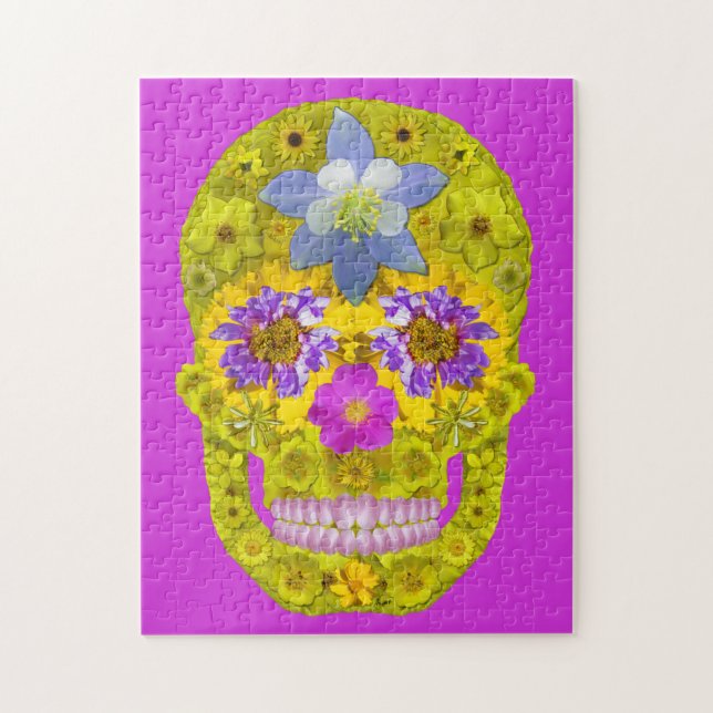 Quebra-cabeça Flor - Crânio 3 (Vertical)