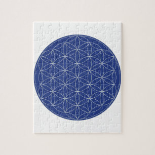 Quebra-cabeça Flor da prata do azul da vida