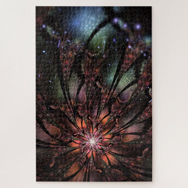 Quebra-cabeça Flor de fantasia fractal macia e tenra (Vertical)