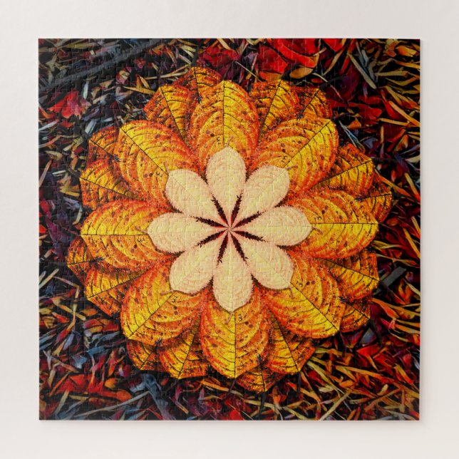 Quebra-cabeça Flor de Folha (Vertical)