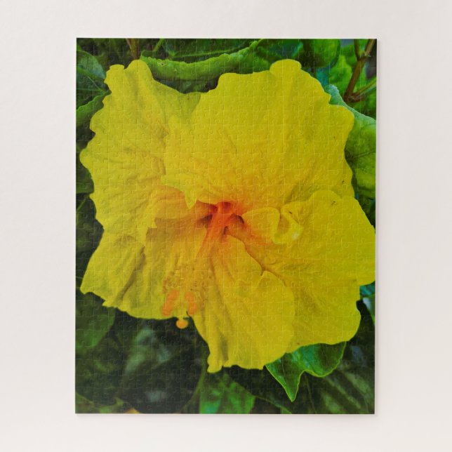 Quebra-cabeça Flor de Hibisco Amarelo Adorável (Vertical)