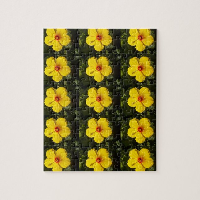 Quebra-cabeça Flor de Hibiscus Amarelo (Vertical)