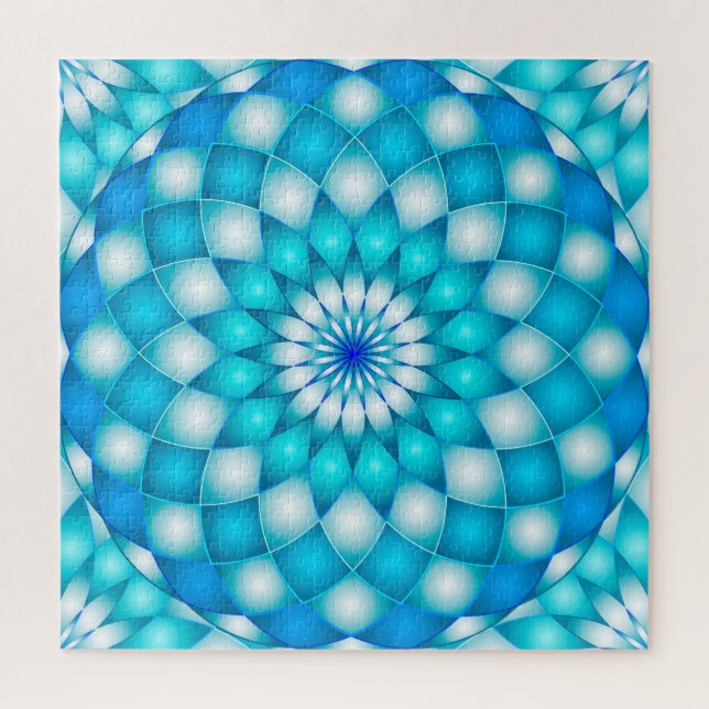 Quebra-cabeça Flor de Lotus do abstrato da mandala do (Vertical)