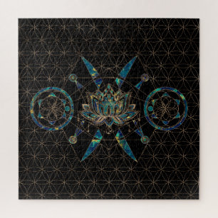 Quebra-cabeça Flor de Lotus - Geometria Sagrada