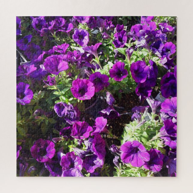 Quebra-cabeça Flor de Petunia Roxo (Vertical)