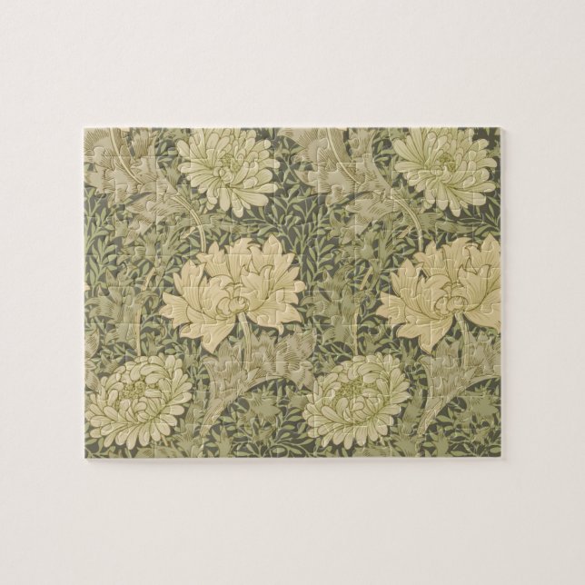 Quebra-cabeça Flor de Salvia Crisântemo William Morris (Horizontal)